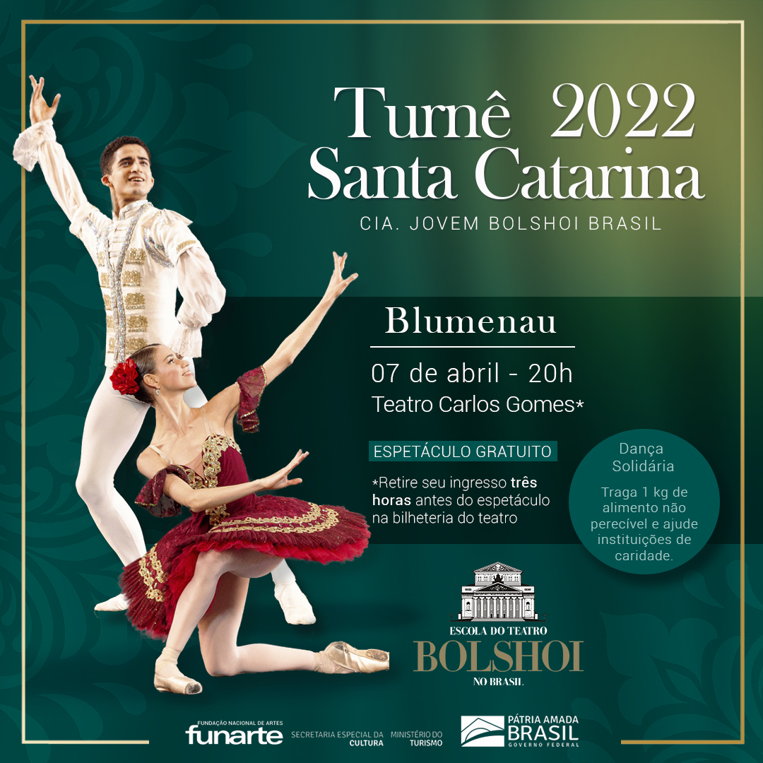 Bolshoi faz apresentação em Blumenau 